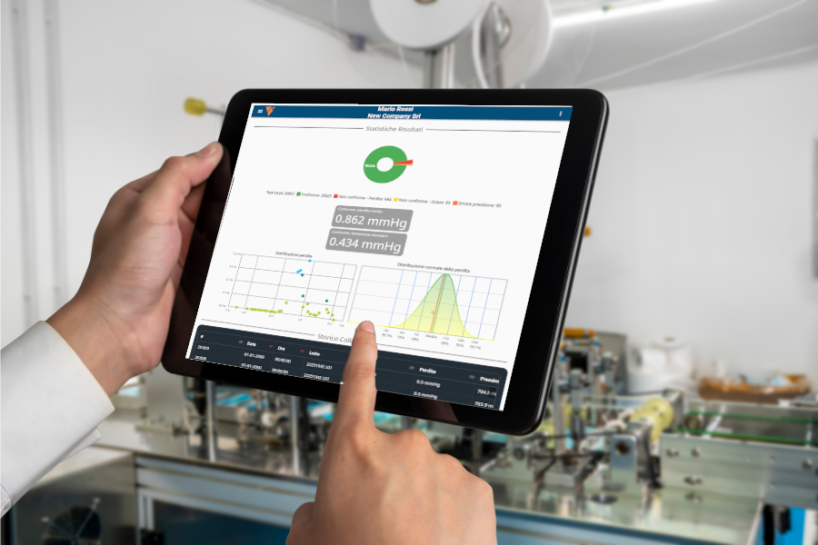 industria 4.0 piattaforma cloudbridge esempio su tablet